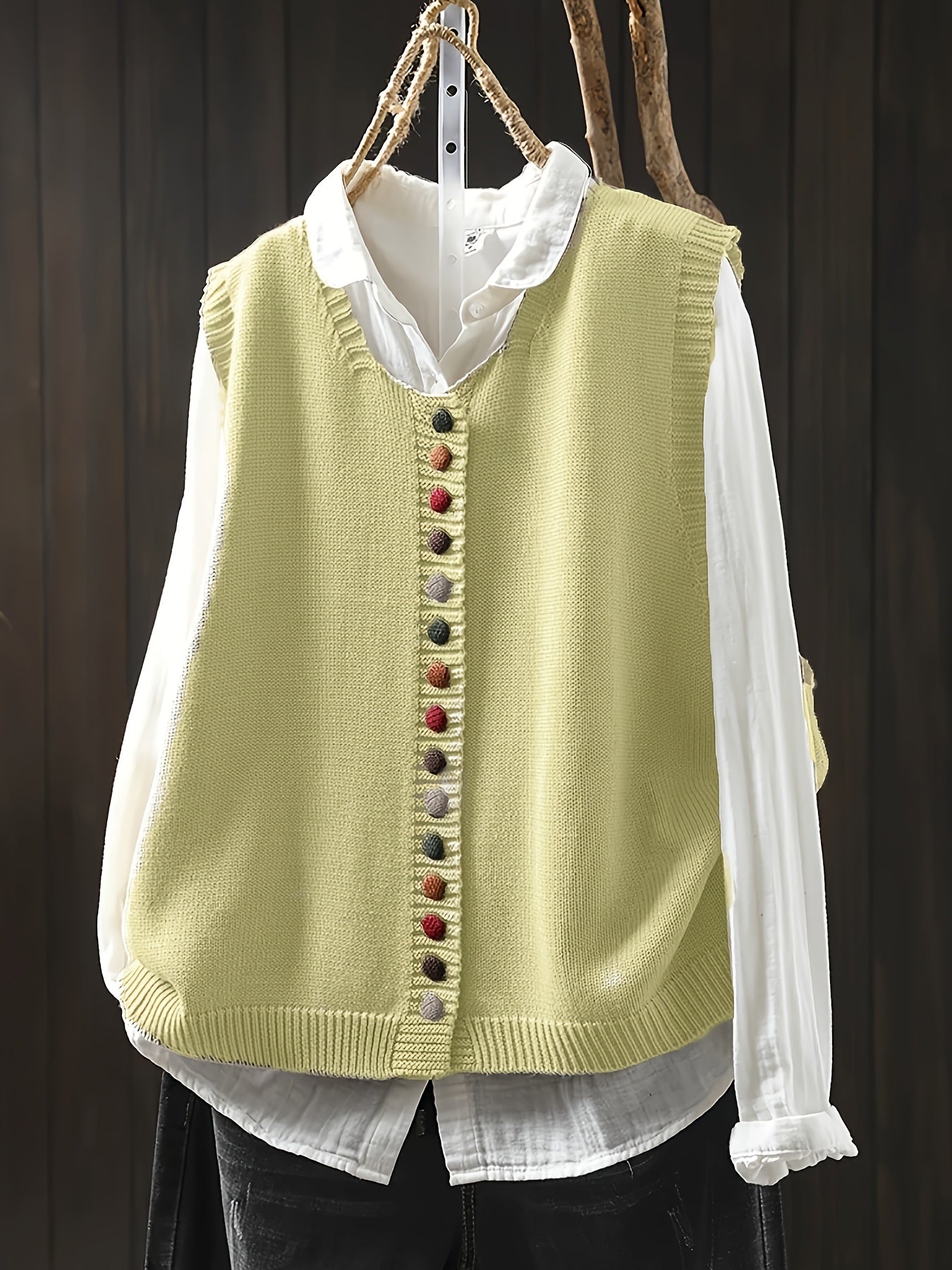 Clivaro  - Casual elegant strikket vest