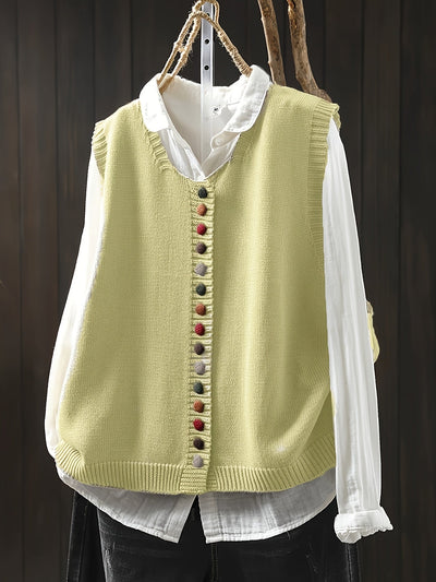 Clivaro  - Casual elegant strikket vest