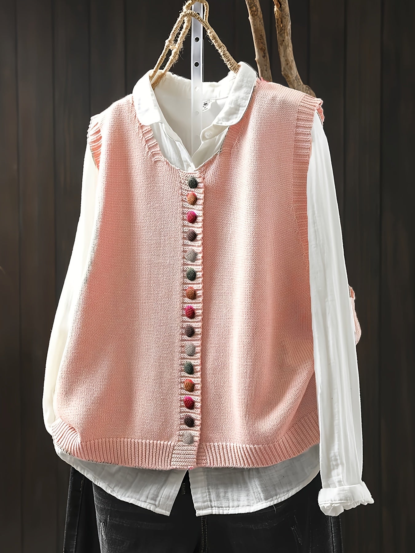Clivaro  - Casual elegant strikket vest