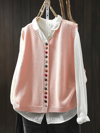 Clivaro  - Casual elegant strikket vest