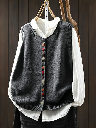 Clivaro  - Casual elegant strikket vest
