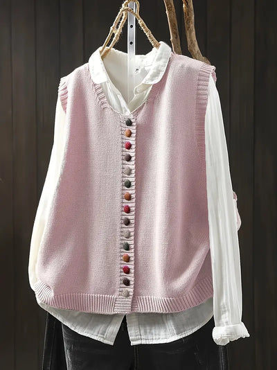 Clivaro  - Casual elegant strikket vest