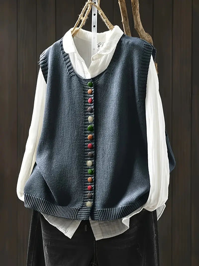Clivaro  - Casual elegant strikket vest