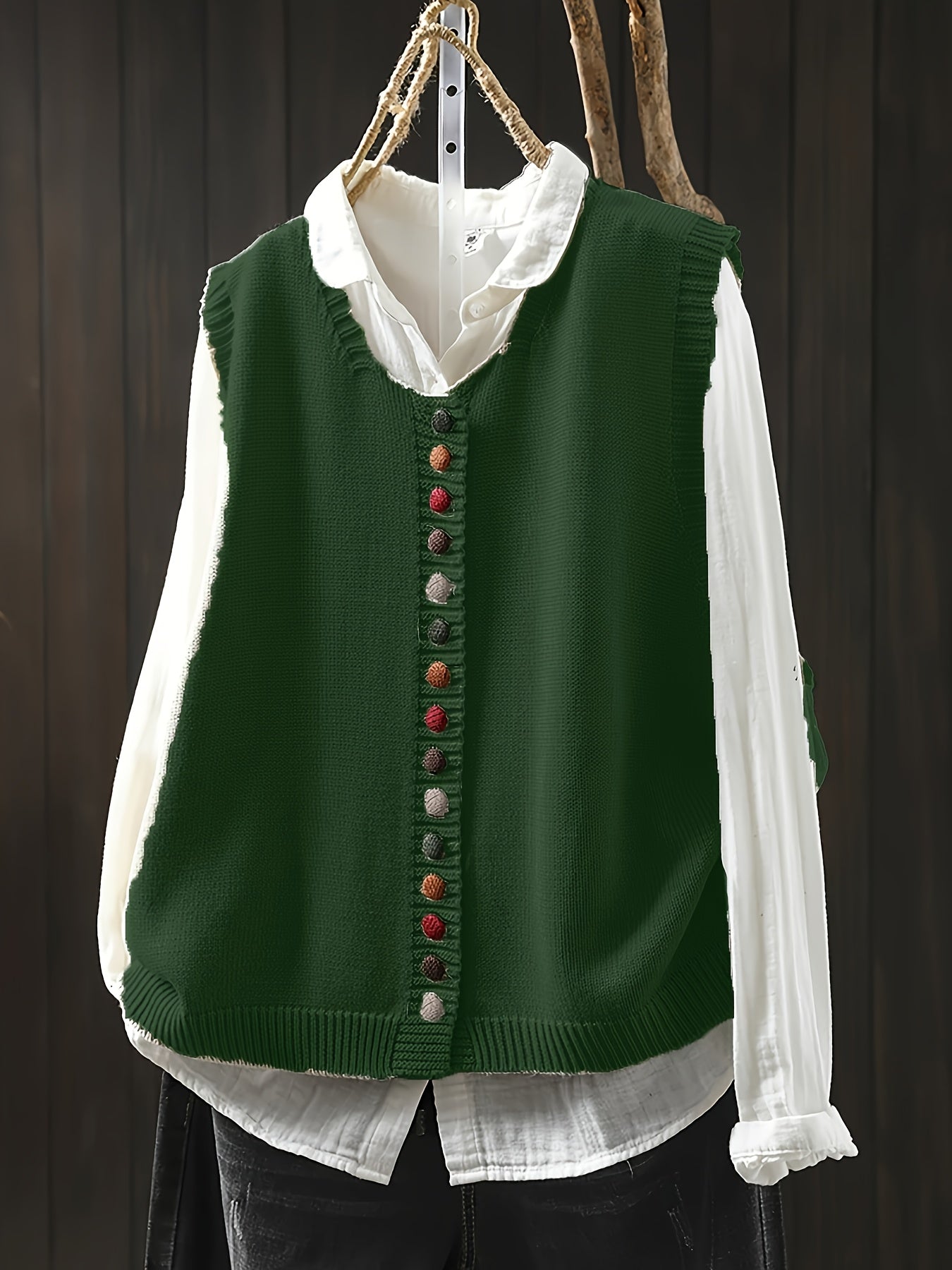 Clivaro  - Casual elegant strikket vest