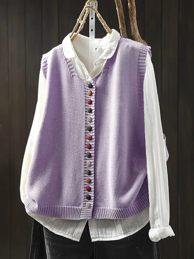 Clivaro  - Casual elegant strikket vest