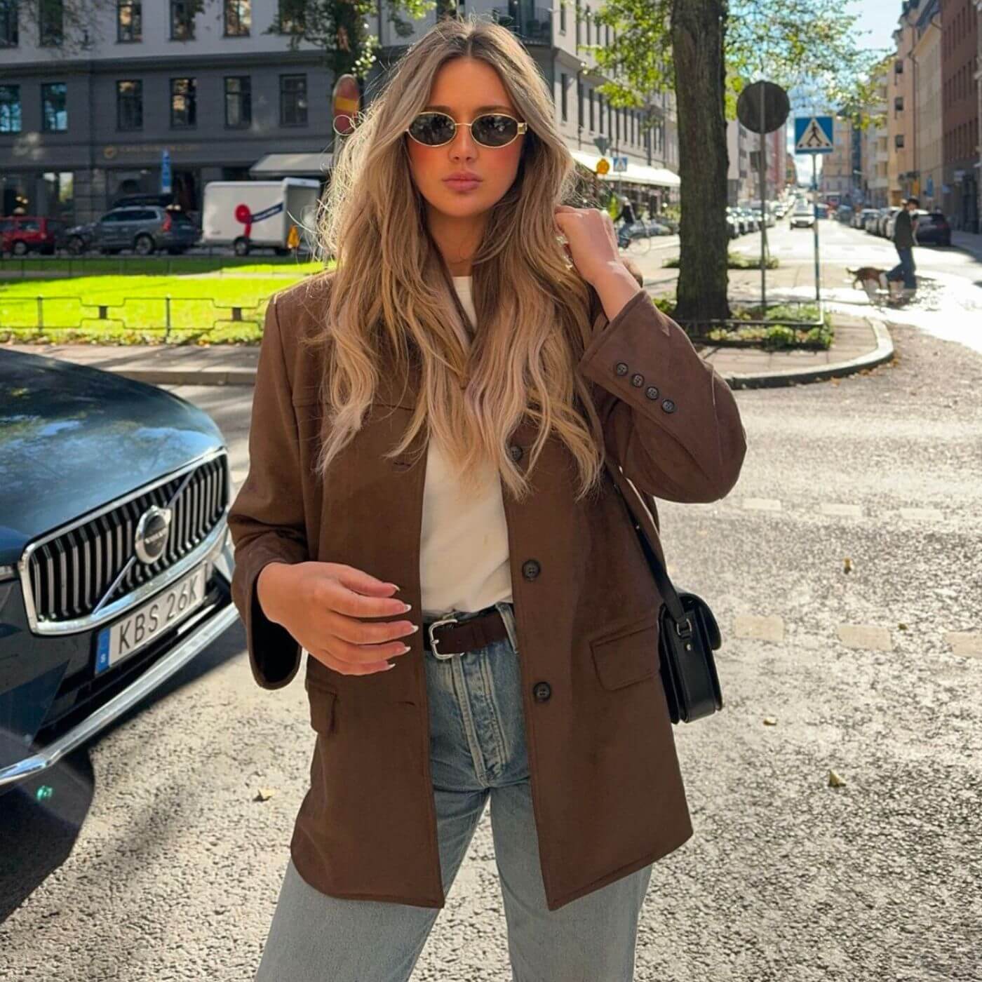 Asta™ - Luksuriøs Vintage Semsket Blazer