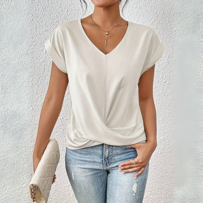 Helene™ - Avslappet T-skjorte med hjerteformet hals (1+1 GRATIS)