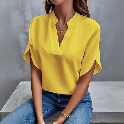 Sarah™ - Myk Og Stilren Bluse Med V-hals