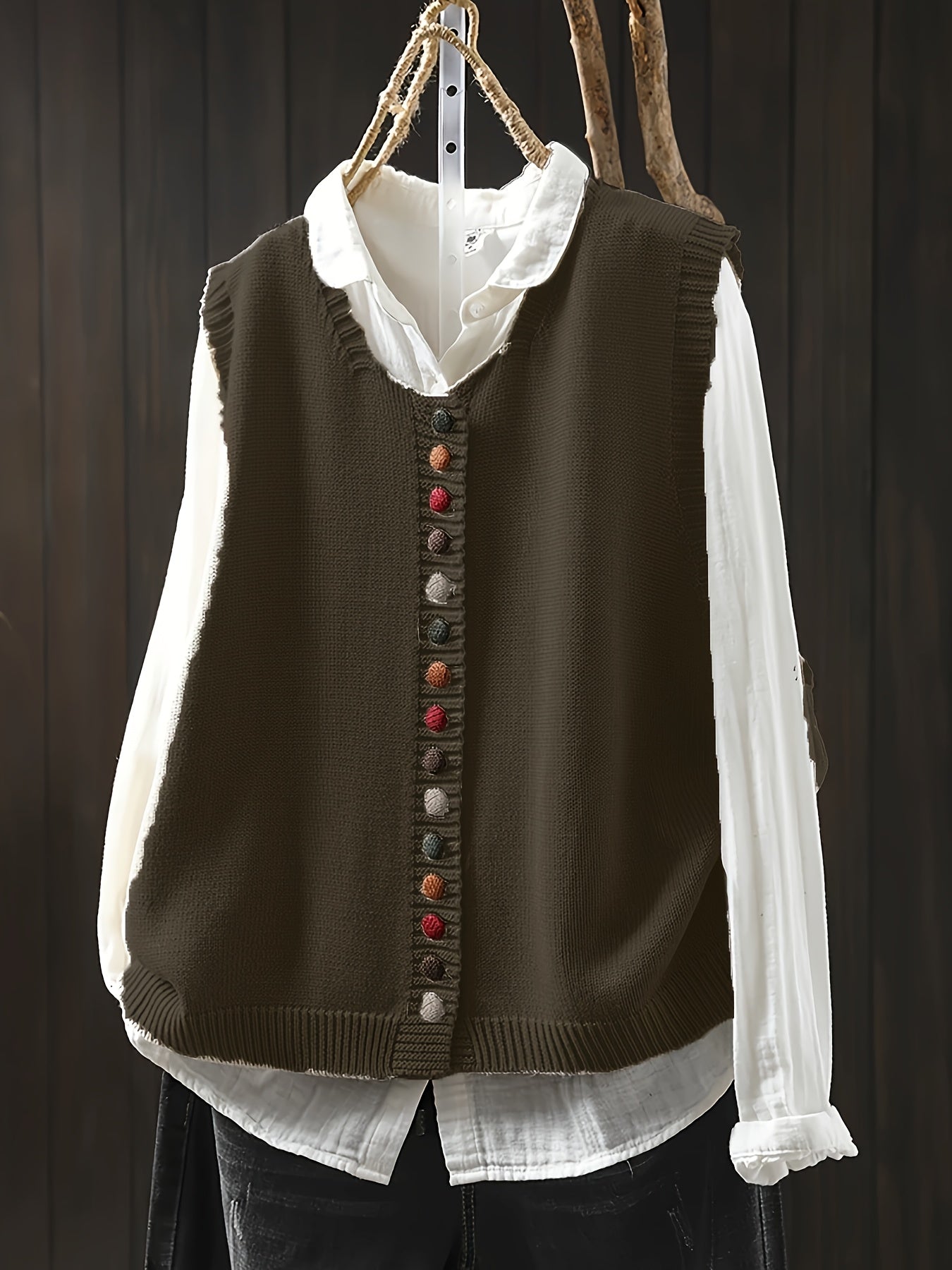 Clivaro  - Casual elegant strikket vest